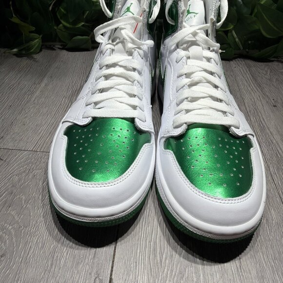Nike Air Jordan 1 High G Pine Green Metallic White Mens Size 11.5 Golf Shoes New main image 5